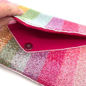 vLemon Beaded <b>Bag</b>, Purse Lemon Beaded Lemon <b>Clutch</b>, Yellow Lemon Summer Vacation Purse, Unique <b>White</b> Beaded <b>Clutch</b> Lemon - Product Image 5