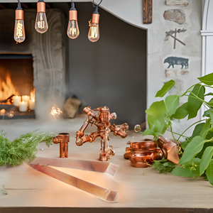 Pince à glace en cuivre idéale pour servir des boissons froides et un agitateur à cocktail - Product Image 2