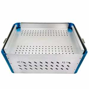 Boîte vide en acier inoxydable de qualité chirurgicale avec plateau pour instruments vétérinaires généraux, organisateur de stockage chirurgical manuel - Product Image 2