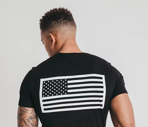 T-shirt décontracté à manches courtes et col rond pour hommes en pur coton Street Wear avec motif imprimé Top Tops - Product Image 3