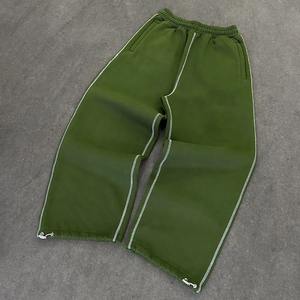 Pantalones Deportivos Personalizados para Hombre, Estampado de Rayas, Estilo Holgado, Pantalones Deportivos Casuales de Felpa 100% Algodón para Unisex - Product Image 3