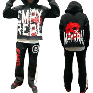 Ensemble de survêtement pour garçons de haute qualité, style streetwear personnalisé, délavé à l'acide, avec sweat à capuche et pantalon de survêtement, grandes tailles, avec strass - Product Image 2