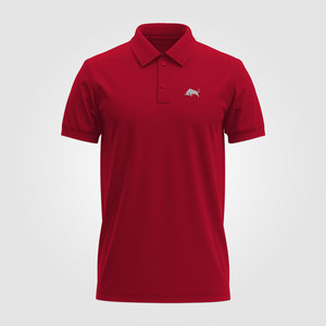 T-shirt polo élégant à manches courtes pour homme en couleur unie-Tissu en coton respirant parfait pour les tenues de bureau et de week-end - Product Image 1