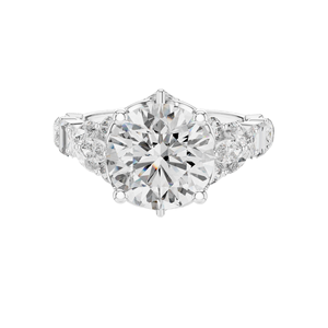 Bague solitaire en diamant de laboratoire 4,044 CT pour femmes, clarté VVS-VS EF, or 18 carats, 14 carats, 10 carats et argent 925, rose, jaune, blanc - Product Image 2