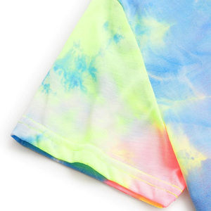 Chemises OEM en coton tie-dye pour femmes vêtements d'été respirants personnalisés avec marque privée et logo personnalisé - Product Image 5