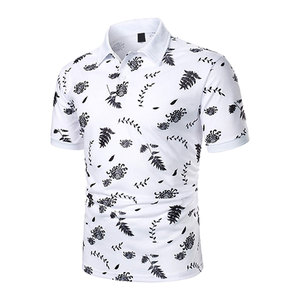 เสื้อโปโลผู้ชายใส่เล่นกอล์ฟทรงสลิมฟิตฤดูร้อนทำจากวัสดุบริสุทธิ์ไม่ยับแขนสั้นสีทึบปรับแต่งได้ - Product Image 1