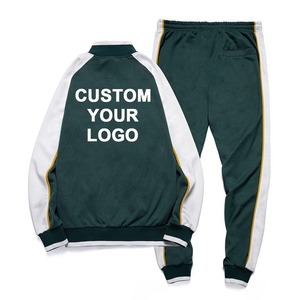 Combinaison d'automne en néoprène pour hommes avec fermeture éclair brodée en polyester/coton pour gym - Product Image 2