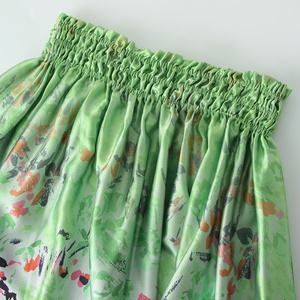 ฮาวายกระโปรงสั้นลำลองธรรมชาติของผู้หญิงเอวยางยืดมีระบายรูปแบบสีทึบฤดูร้อน - Product Image 6