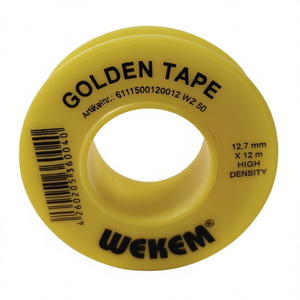 Cinta de Sellado de PTFE Amarilla WEKEM de 12 mm x 12,7 mm x 0,1 mm, Densidad de 1 g/cm, Rollo de Cinta Dorada, Cinta Adhesiva de Oficina - Product Image 3