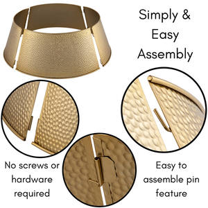 Enchapado de 4 PNold Old Plated etal rihristmas REE ollolln martillado esew EW ook - Product Image 4