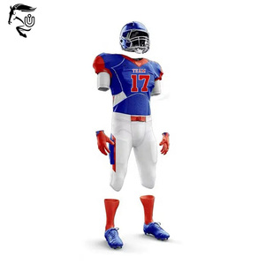 Uniformes de football américain personnalisés de haute qualité, impression par transfert thermique, ensemble court unisexe pour adultes, respirant, personnalisé à 100% - Product Image 3
