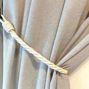 Attache de rideau en corde blanche élégante, attache en coton torsadé pour une décoration intérieure élégante - Product Image 1