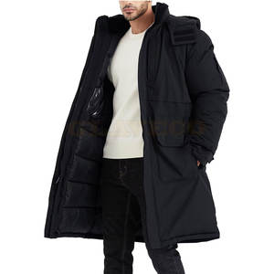 Parka décontractée imperméable à capuche sur mesure, grande taille, pour homme, hiver, avec couleurs et logo personnalisés - Product Image 4