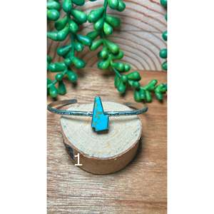Donovan Skeets Kingman Turquoise & Sterling <b>Silver</b> Fashion <b>Cuff</b> <b>Bracelet</b> - Product Image 1