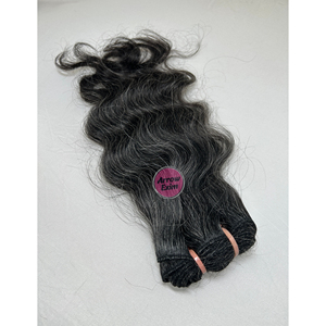 Extensions de cheveux humains bouclés gris foncé naturel, 100% vierges Remy indiennes, provenant d'un seul donneur, pour extensions cousues - Product Image 5