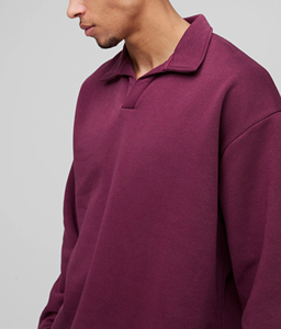 T-shirt polo d'été à manches longues pour hommes 100% coton coupe ample logo imprimé personnalisé T-shirt polo pour hommes OEM/ODM - Product Image 2