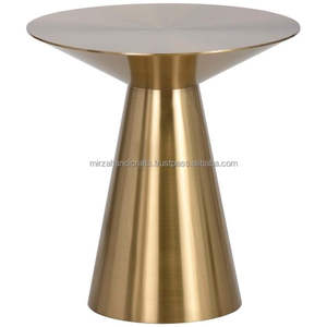 Mesa de centro redonda de metal dorado para interiores, perfecta para interiores y exteriores, precio personalizado - Product Image 4