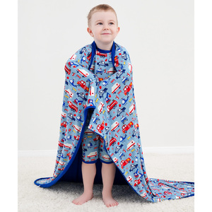 ผ้าห่อตัวเด็กทารกพิมพ์ลายทีมกู้ภัย ทำจากผ้าถักนิตติ้งเนื้อฟลีซ - Product Image 1