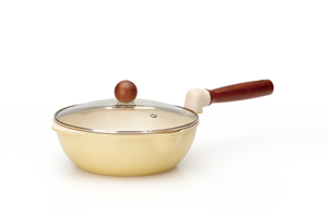 Eccellente resistenza ai graffi Design lussuoso Wok Pan 24cm UUB velocità induzione ceramica Wok Pan con coperchio in vetro - Product Image 4