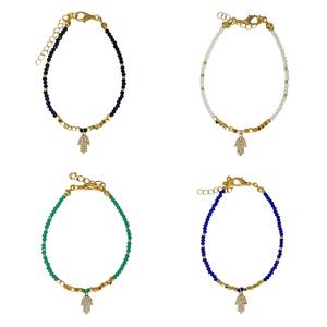 Bracelet en cristal de mode avec œil maléfique, accessoires élégants en cristal - Product Image 2