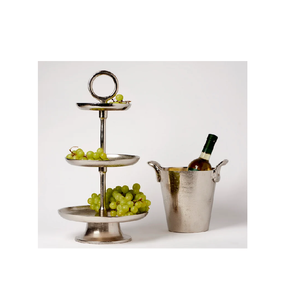 Seau à glace en aluminium pour les bars de fête en plein air Seau à glace pour le refroidissement des bouteilles Artisanat naturel - Product Image 2