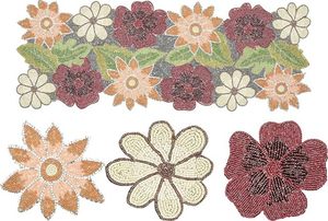 Christmas Decorative and Leaves Design Beaded <b>Runner</b> Placemat <b>Dining</b> <b>Table</b> Fancy Mat Handmade Decorative <b>Runners</b> for Wedding - Product Image 5