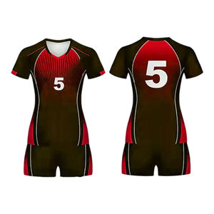 Uniforme de volley-ball sur mesure multicolore, design de col rond personnalisé, uniforme de volley-ball disponible à un prix raisonnable, OEM - Product Image 1