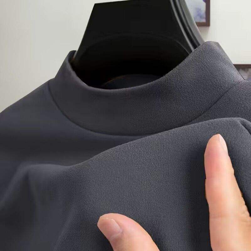 แขนยาวสีทึบสีเทาเข้ม [กำมะหยี่เยอรมัน]