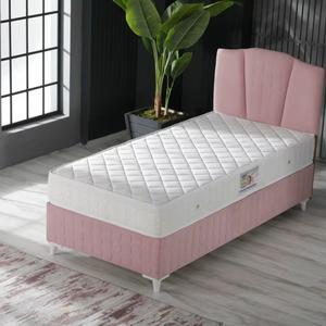 Tête de lit en tissu peluche rose rembourré en mousse souple Design moderne pour chambre à coucher type 3 - Product Image 1