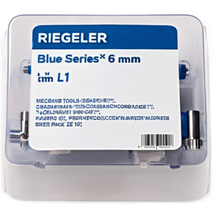 RIEGLER Blue <b>Series</b> <b>6</b> mm L1 34.<b>6</b> mm Straight Connector Pneumatic Tools Accessories and Parts Pack Size 10" - Product Image 3