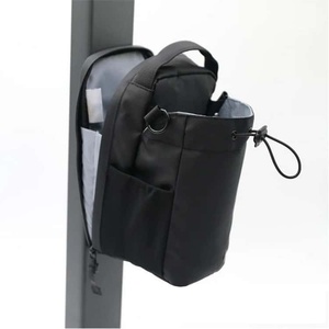Unisex PU Waist <b>Bag</b> 25L String Closure Gym Fitness <b>Bag</b> Black - Product Image 2