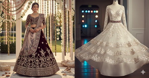 Exquisito Encaje Bordado Floral Tradicional Multicolor con Cuentas de Perlas, Hilo Metálico Zari y Cuentas Brillantes 100% Poliéster - Product Image 3