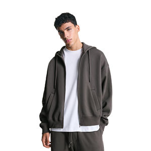 Conjunto Deportivo Unisex de Dos Piezas con Cremallera, Logotipo Personalizado, Talla Grande, 100% Algodón, Estilo Urbano - Product Image 4