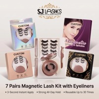 Kit de 3 paires de cils magnétiques et d'eye-liner, pas besoin de colle, cils magnétiques réutilisables avec eye-liner et pince à épiler