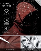 Chaqueta Impermeable de Invierno para Senderismo, Cortavientos, con Cierre de Cremallera, Tejido Recubierto, Gore-Tex, Resistente al Agua 10,000mm, Personalizable