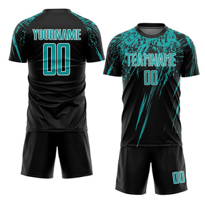 Sublimación de secado rápido de media manga equipo adulto poliéster hecho Slim Fit Club entrenamiento uniforme de fútbol conjunto con nombre de equipo personalizado - Product Image 3