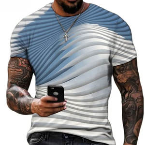 เสื้อยืดสำหรับผู้ชายเสื้อยืดระบายอากาศแบบซับลิเมชันสำหรับ3D กีฬาผ้าโพลีเอสเตอร์แห้งเร็วแบบกำหนดเอง - Product Image 5