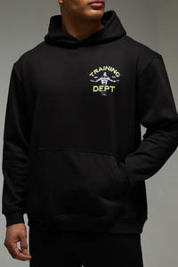 Negro 2025 invierno pantalla Digital impresa de gran tamaño hombres Sudadera con capucha con cremallera algodón pesado calidad logotipo personalizado impresión OEM - Product Image 2