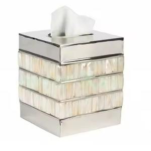 Caja de servilletas de madera cuadrada moderna con diseño duradero de logotipo personalizado para uso de mesa de restaurante y hotel - Product Image 6