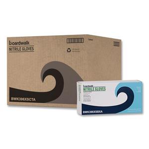 Boardwalk 396 Series X-Small Black Disposable Safety Gloves 9.5 In. 4.4 Mil Nitrile General-Purpose (1000/Carton) - Product Image 3