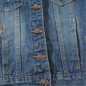 Chaleco sin mangas de mezclilla con cuello vuelto, estilo casual, bordes deshilachados, corte regular, para verano - Product Image 4