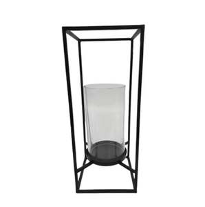 Portavelas decorativo para el hogar con textura de lámina de hierro y plata, diseño moderno, novedad - Product Image 4