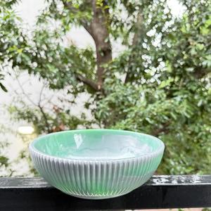 Bol à fruits en résine marbrée bleu blanc moderne avec cuillère plat de service écologique mignon fête décor à la maison vaisselle unique artistique - Product Image 2