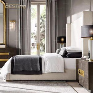 Lit King Size de Haute Qualité en Tissu avec Cadre en Bois Massif et Pieds en Acier Inoxydable, Design Moderne et Personnalisable - Product Image 5