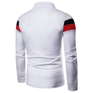 เสื้อโปโลผู้ชายแขนยาวผ้าฝ้ายระบายอากาศได้ดีขนาดพิเศษสำหรับเยาวชนนอกบ้าน - Product Image 4