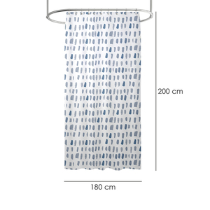 Tenda da doccia Matrix Blue 180x200 cm. Impermeabile - Product Image 2