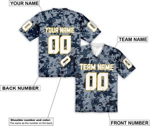 Camisetas de fútbol americano con estampado de camuflaje OEM, tela de malla de poliéster personalizada de secado rápido al por mayor para práctica de Club escolar - Product Image 5