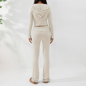 Top corto elegante con cremallera, chándal, ropa informal, Top corto con cremallera MOQ bajo, chándal para un estilo de vida activo diario - Product Image 4