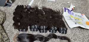 Lot de cheveux cambodgiens bruts non traités, cheveux humains vierges brésiliens de type Mink, cuticules alignées - Product Image 3