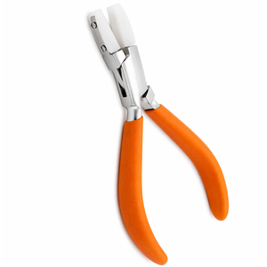 Pince à bec plat en nylon pour la fabrication de bijoux, outil anti-rayures, pince à bec souple pour l'enroulement de fil, poignée orange - Product Image 1